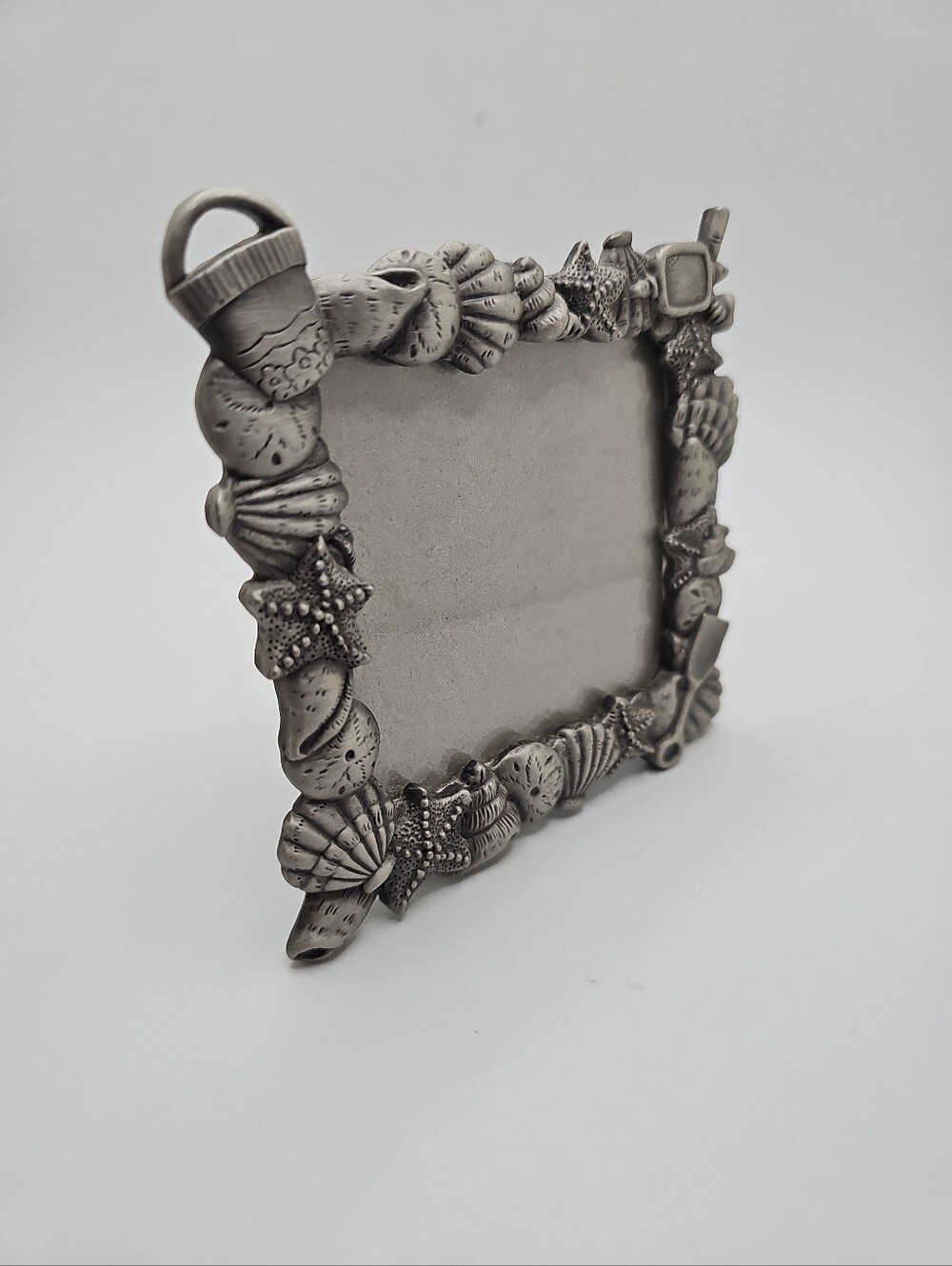 Vtg Coastal Core Silvertone Beachy Photo Frame 3x3
